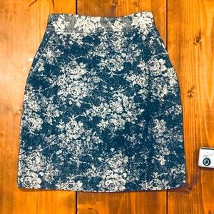 Vintage Jean Floral Skirt